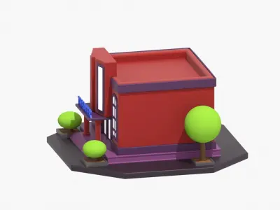 Theater 3D Illustration 3D model