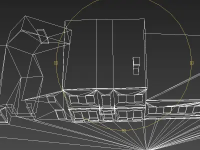 Kiev street Low-poly 3D model