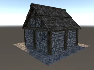 Medieval City House 03 Low-poly 3D model
