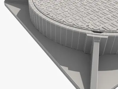 cast iron hatch 4 3D model