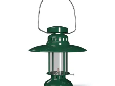 Sonoma Green Patio Lantern PBR 3D model