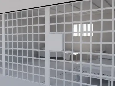 Prison Interior Low-poly 3D model