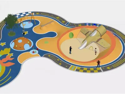 Outdoor Childrens Activity Area 3D model