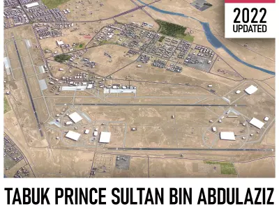 Tabuk Airport Low-poly 3D model