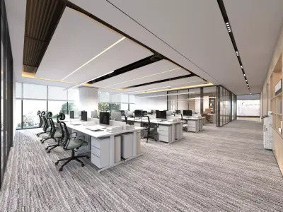 Office Room Interior 3D model