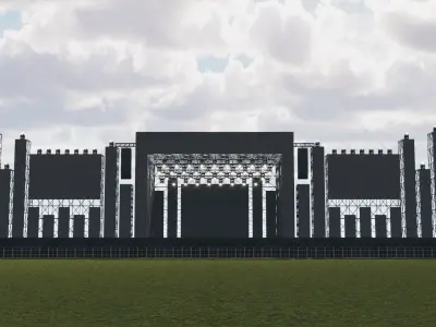 Big Stage Festival and Concert 3D model
