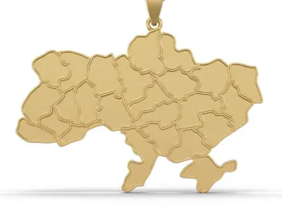 Pendant Ukraine 3D print model buy