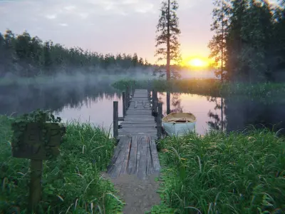 Forest Lake 3d Scene 3D model