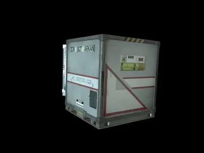 Airport shipping containers Low-poly 3D model