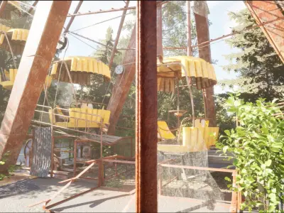 Pripyat Ferris Wheel 3D model Low-poly 3D model