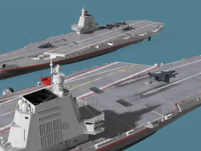  Chinese Supercarrier and Stealth Chengdu J 20 