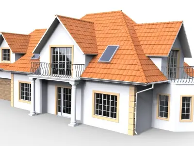 Family House 01 3D model