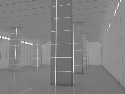 Sci Fi Warehouse 3D model 14