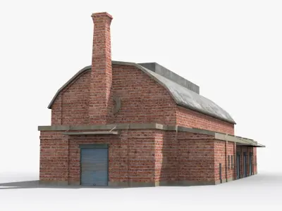 Factory xx14 Low-poly 3D model