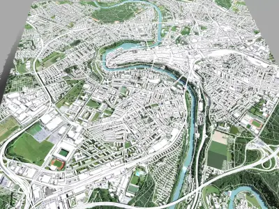 Cityscape Bern Switzerland 3D model