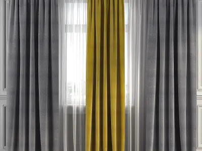 Curtain Set 259 3D model