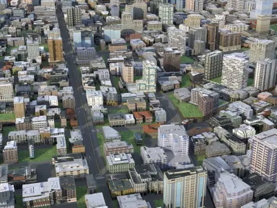 City 73 Low-poly 3D model