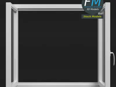 Window double flat 3D model