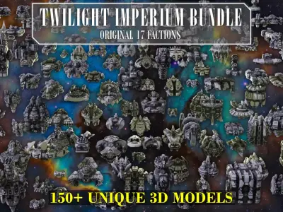 Twilight Imperium Over 150 Unique Ships for 17 factions - Bundle 3D print model