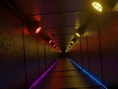 SCIFI TUNNEL 3D model