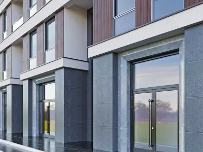 Modern residential building 2 3D model