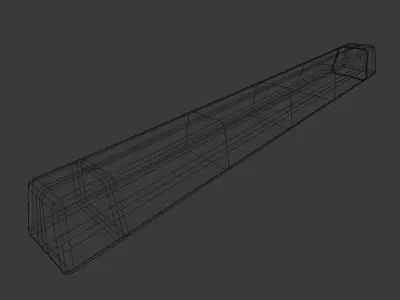 Parking Lot Curb - Game Ready Low-poly 3D model