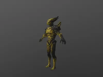 Alien 2 Low-poly 3D model purchase