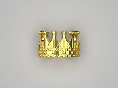 crown gold ring gr0023 3D print model