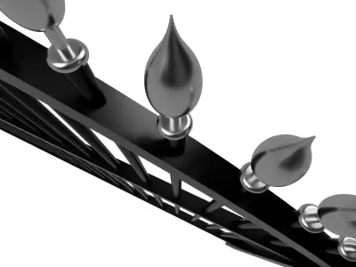 Fence arc metal 3D model