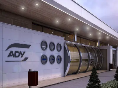  Train station Low-poly 3D model