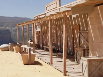 Wild West Town 3D model