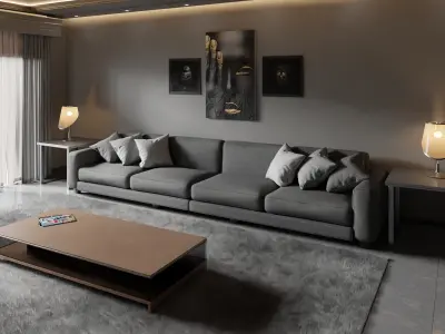 Living Room Apartments Interior 3D model