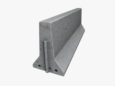 Road Traffic Barrier 01 Low-poly 3D model