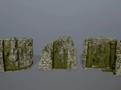 buda temple Low-poly 3D model