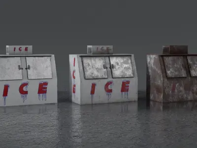 3 Ice Vending Machine - Realistic PBR Low-poly 3D model