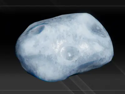 Lowpoly Ice Asteroids Low-poly 3D model