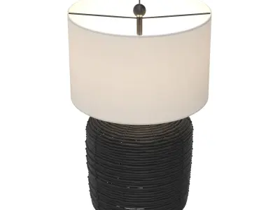 Cambria Rattan Table Lamp 3D model