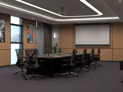 Bright Conference Room 3D model