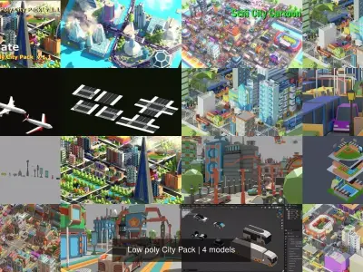 Low poly City Pack get