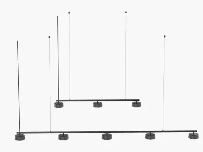 Devorm Split Straight Rail Pendant Lamps 3D model