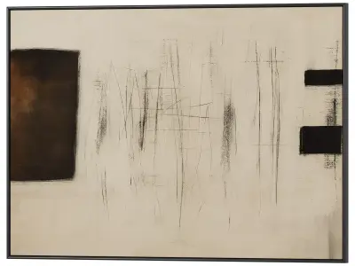 Set of 3 Abstract Paintings in Frames 3D model 40