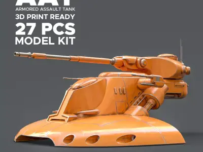 Star Wars AAT Battle Tank 3D  Print Ready Model Kit 3D print model