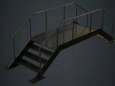 Stair 2A Low-poly 3D model