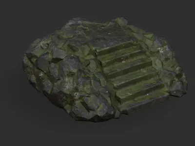stairs stone 06 Low-poly 3D model