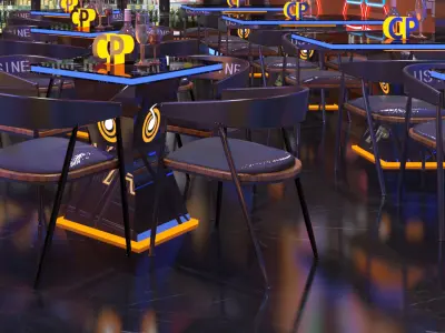 Modern bar 3D model