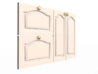 Kitchen Cabinet Door Classic Zaur Low-poly 3D model