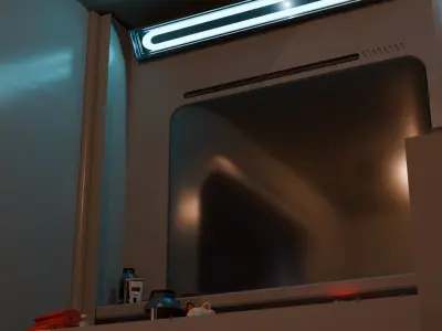 Cyberpunk interior 3D model