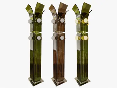 Palm Floor Lamp Blue Green Works 3D model