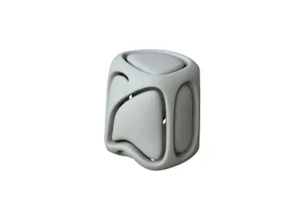 SciFi Cube Object No 68125 Low Poly Shape Low-poly 3D model