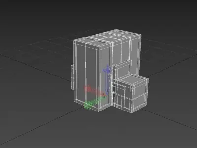 REALISTIC CARGO BOX PACK LOW POLY Low-poly 3D model